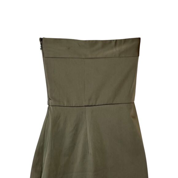 BANANA REPUBLIC Chiffon Cocktail Dress in Olive Green Size 6 - Picture 10 of 13